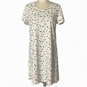 Lands' End Whale Nightgown Pajama Dress M